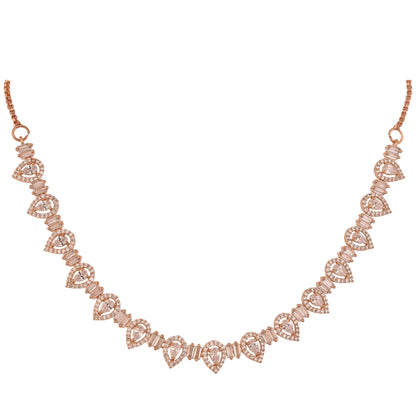 Handcrafted CZ Necklace Set: A Stunning Piece of Art T4 Jewels