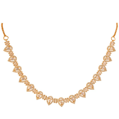 Flawlessly Handcrafted CZ Necklace Set for the Ultimate Glam Look T4 Jewels