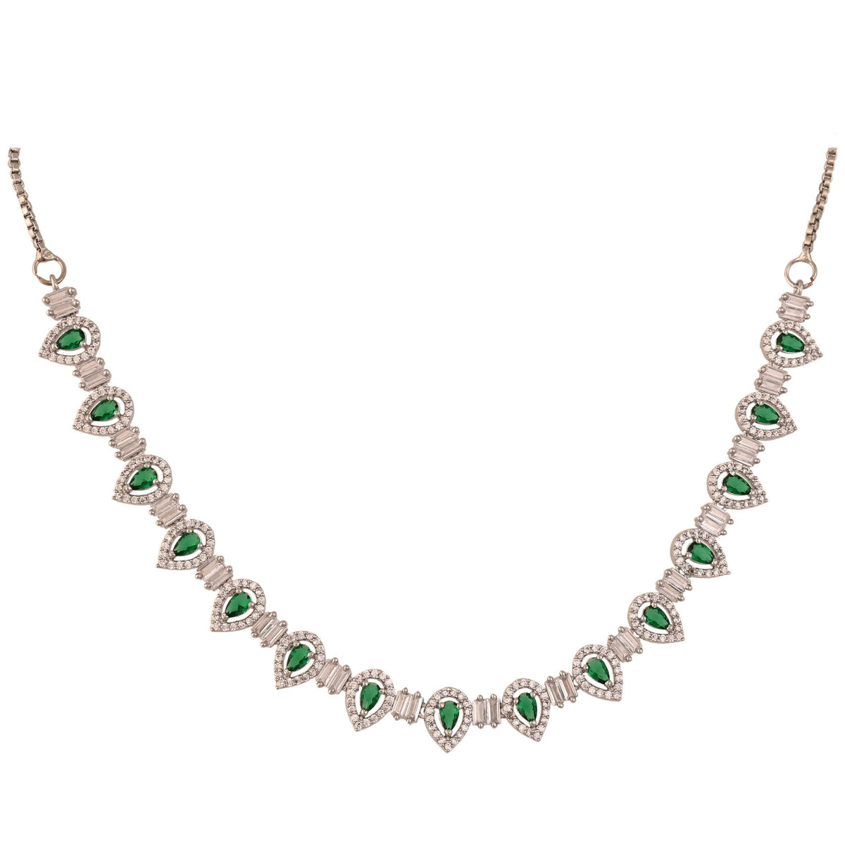 Experience the Magic of Handcrafted CZ Necklace Set for Women T4 Jewels
