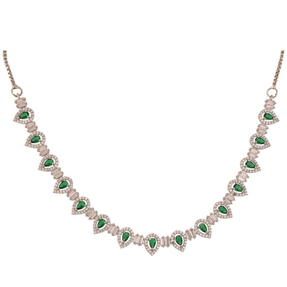 Experience the Magic of Handcrafted CZ Necklace Set for Women T4 Jewels
