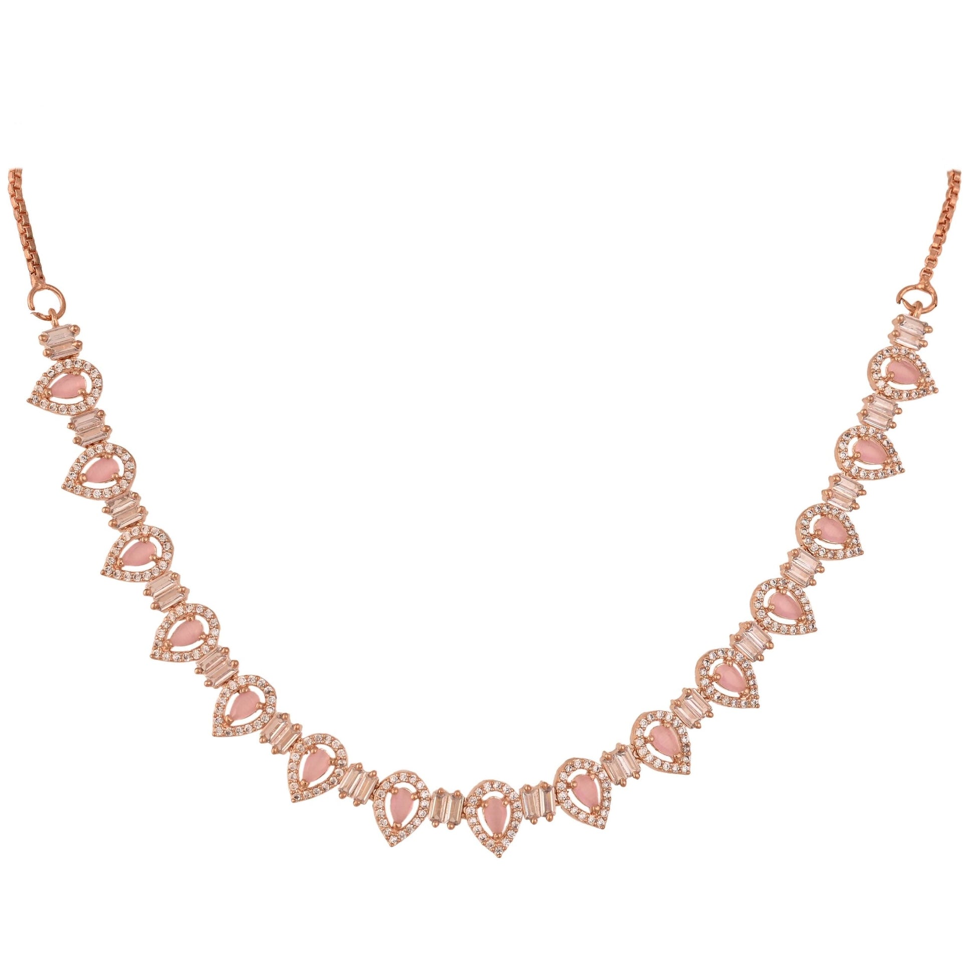 Embrace Your Beauty with this Handcrafted CZ Necklace Set T4 Jewels