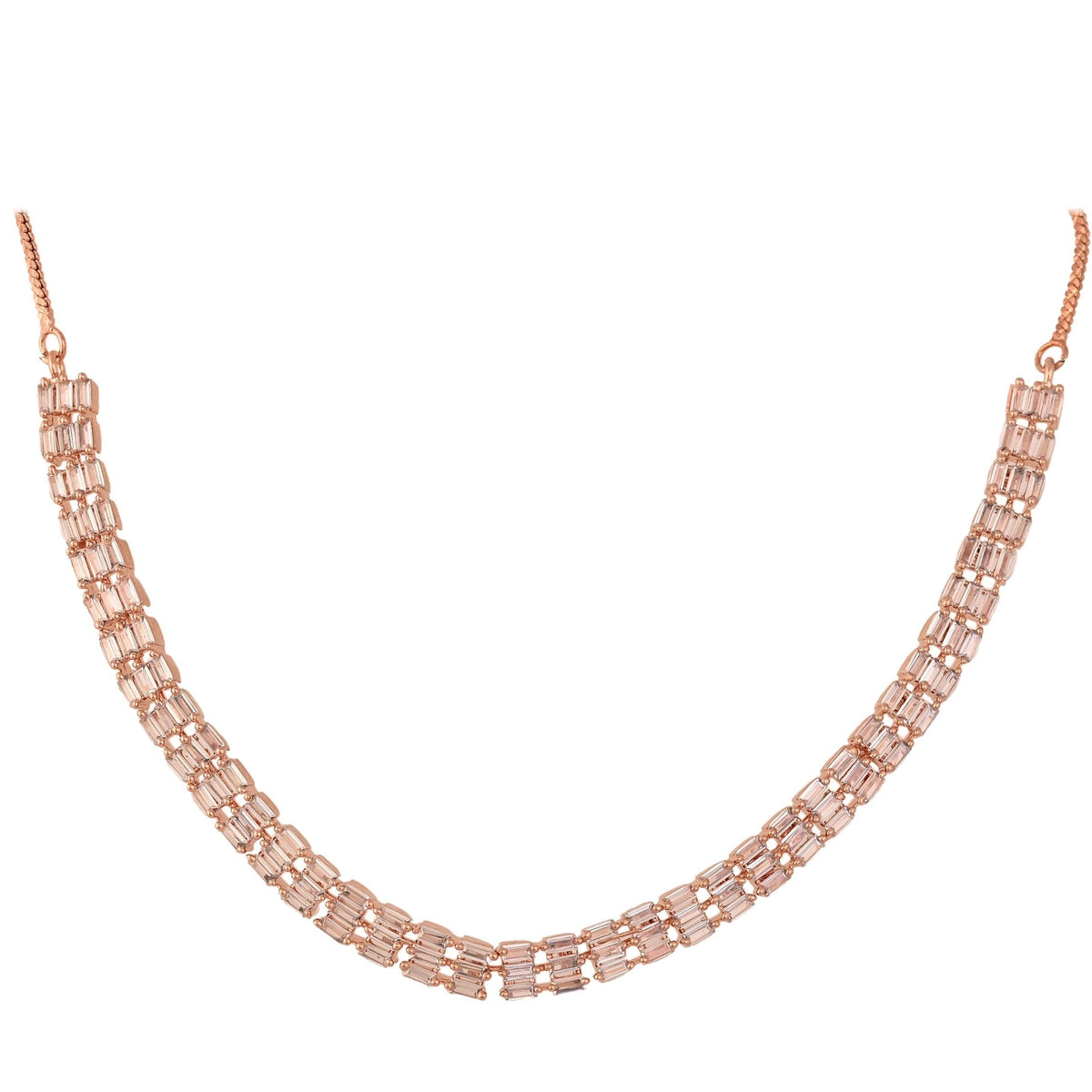 Unrivalled Beauty: Handcrafted CZ Necklace Set for Women who Love to Shine T4 Jewels