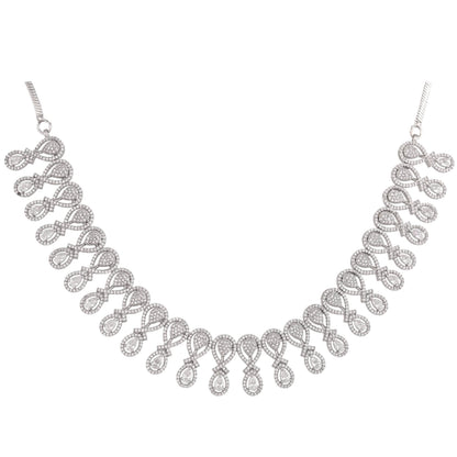 Sparkling Brilliance: Handcrafted CZ Necklace Set for the Dazzling Woman T4 Jewels