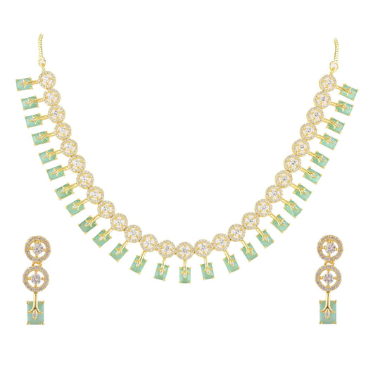 Elegant Handmade CZ Necklace Set - A Perfect Finishing Touch