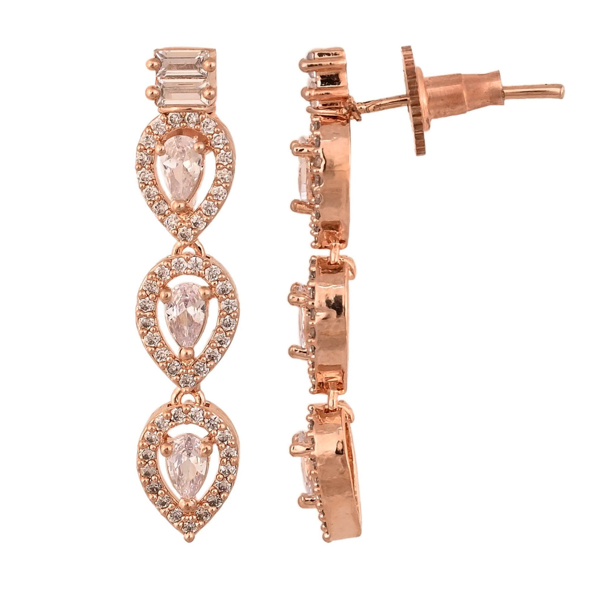Handcrafted CZ Necklace Set: A Stunning Piece of Art T4 Jewels