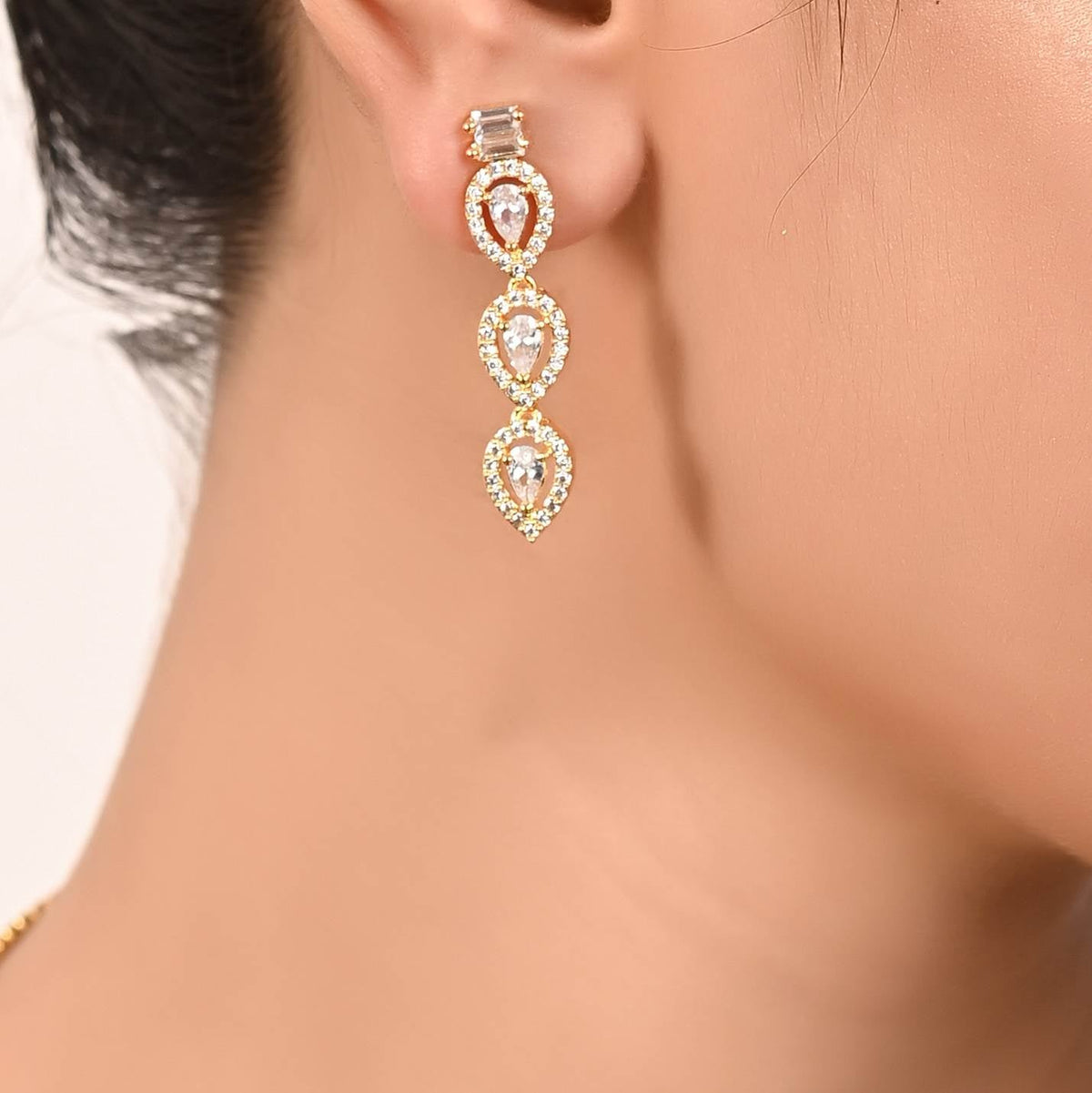 Flawlessly Handcrafted CZ Necklace Set for the Ultimate Glam Look T4 Jewels
