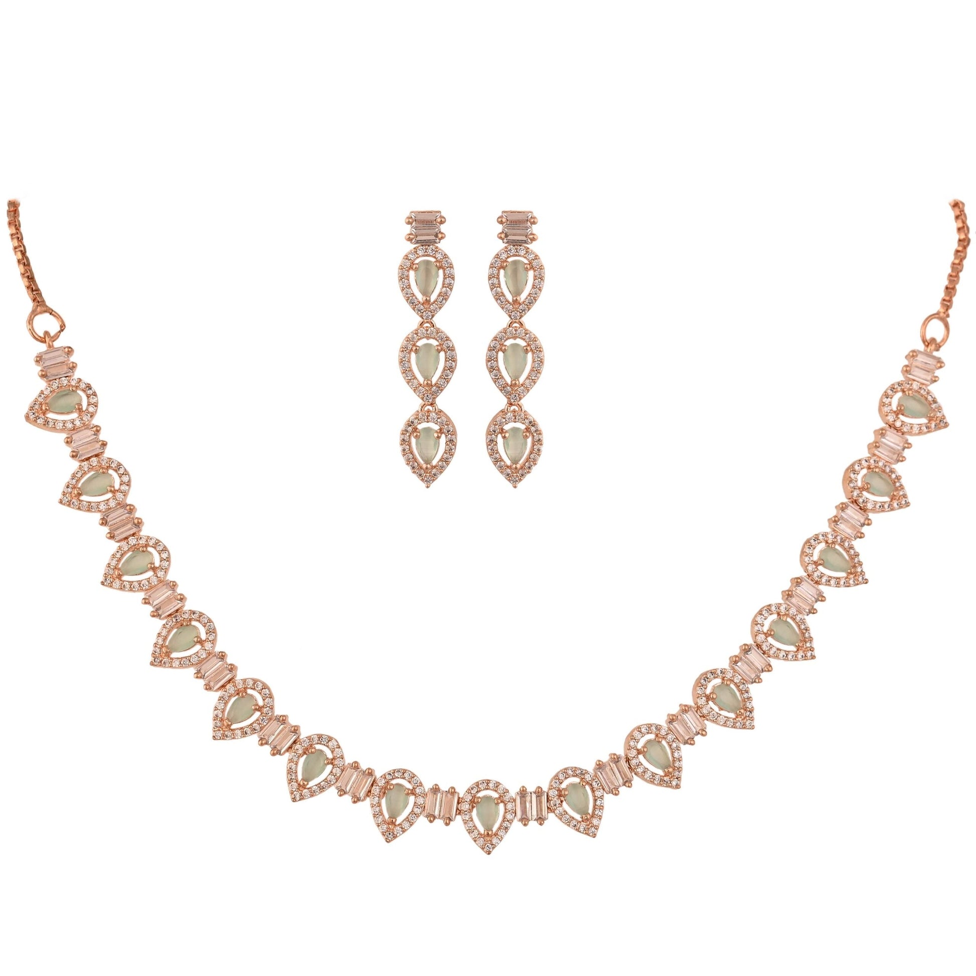 Stunning CZ Necklace Set, Handcrafted for the Bold and Beautiful T4 Jewels