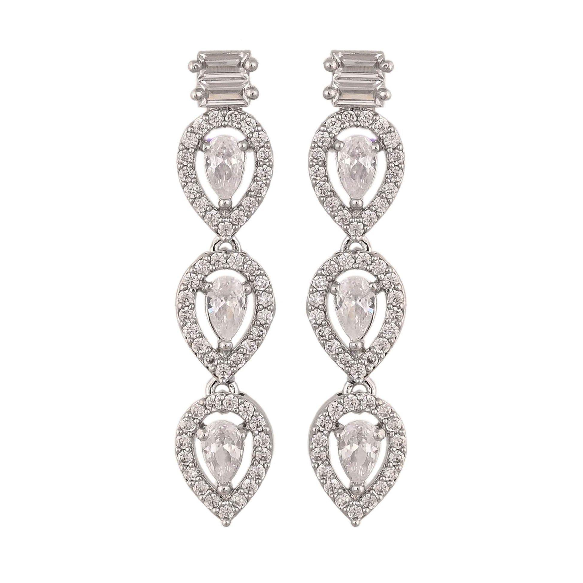 Unmatched Elegance: Handcrafted CZ Necklace Set for the Modern Fashionista T4 Jewels