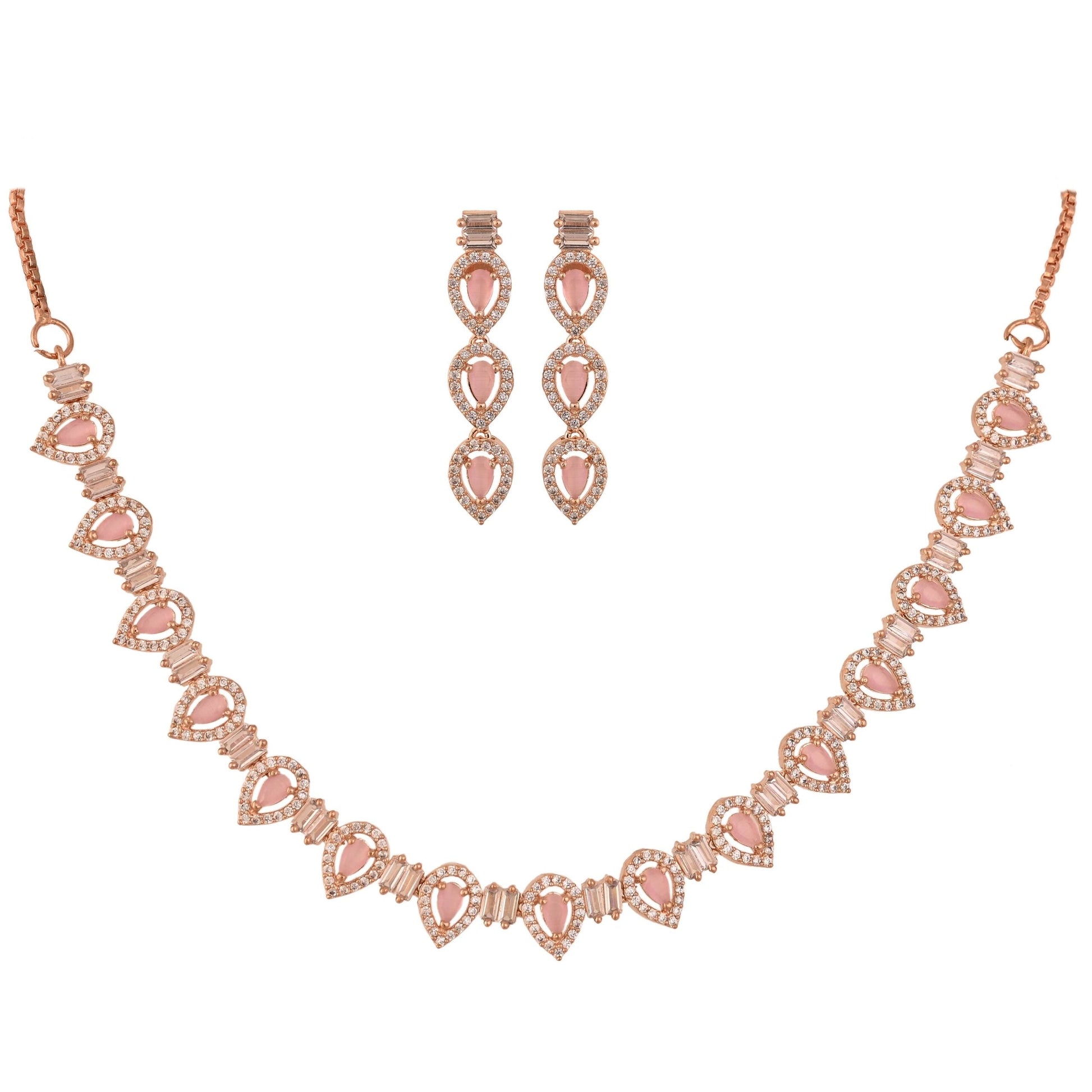 Embrace Your Beauty with this Handcrafted CZ Necklace Set T4 Jewels