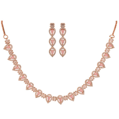 Embrace Your Beauty with this Handcrafted CZ Necklace Set T4 Jewels