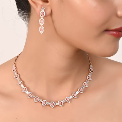 Embrace Your Beauty with this Handcrafted CZ Necklace Set T4 Jewels