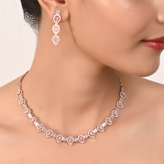 Embrace Your Beauty with this Handcrafted CZ Necklace Set T4 Jewels