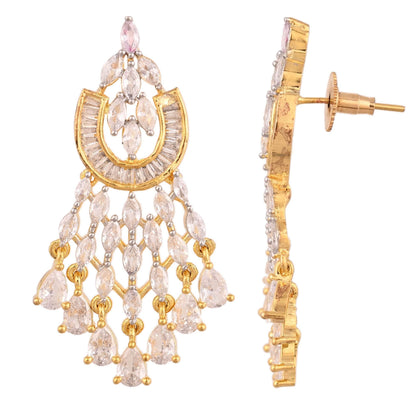 Exquisite CZ Necklace Set with Unique Handcrafted Details T4 Jewels