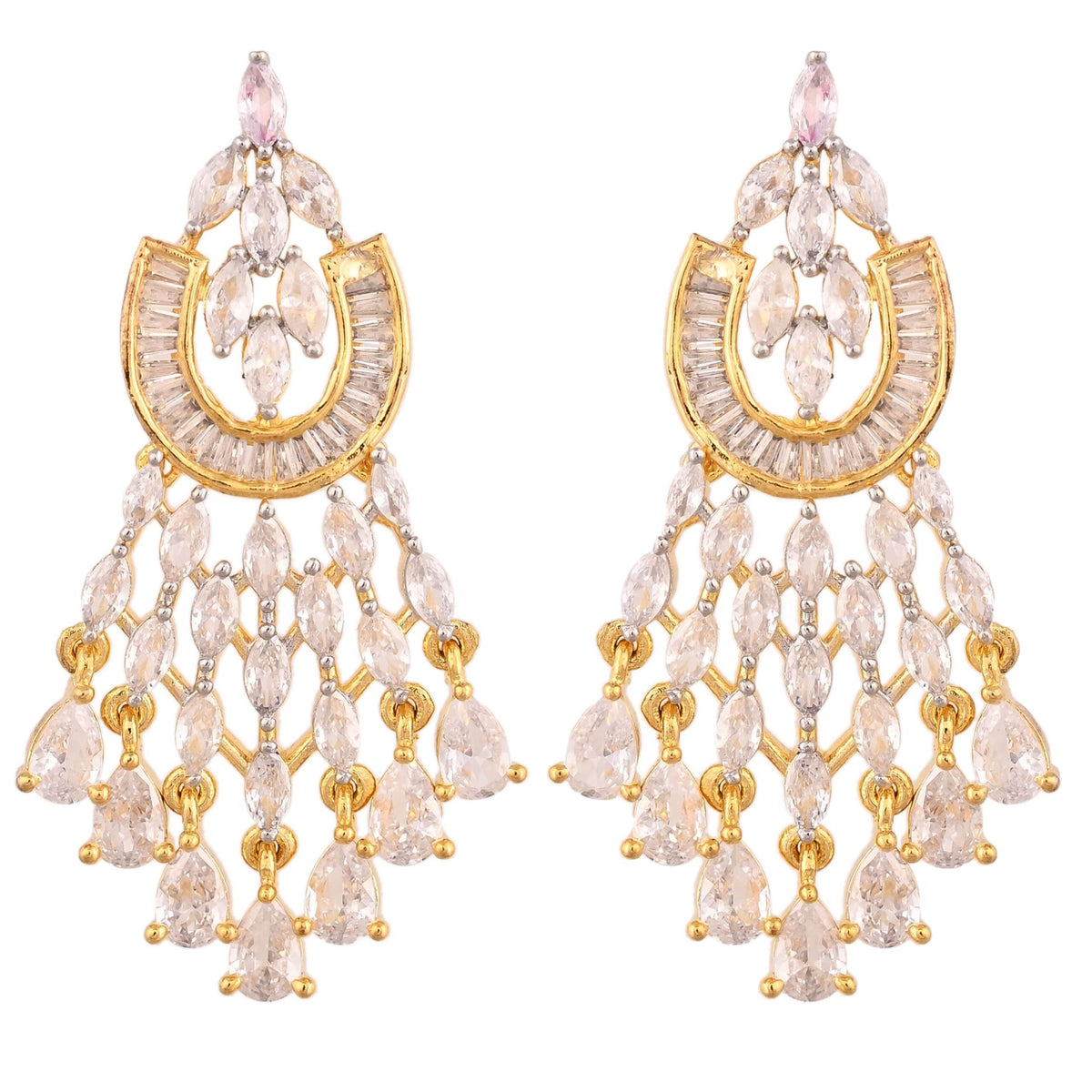 Exquisite CZ Necklace Set with Unique Handcrafted Details T4 Jewels