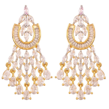 Exquisite CZ Necklace Set with Unique Handcrafted Details T4 Jewels