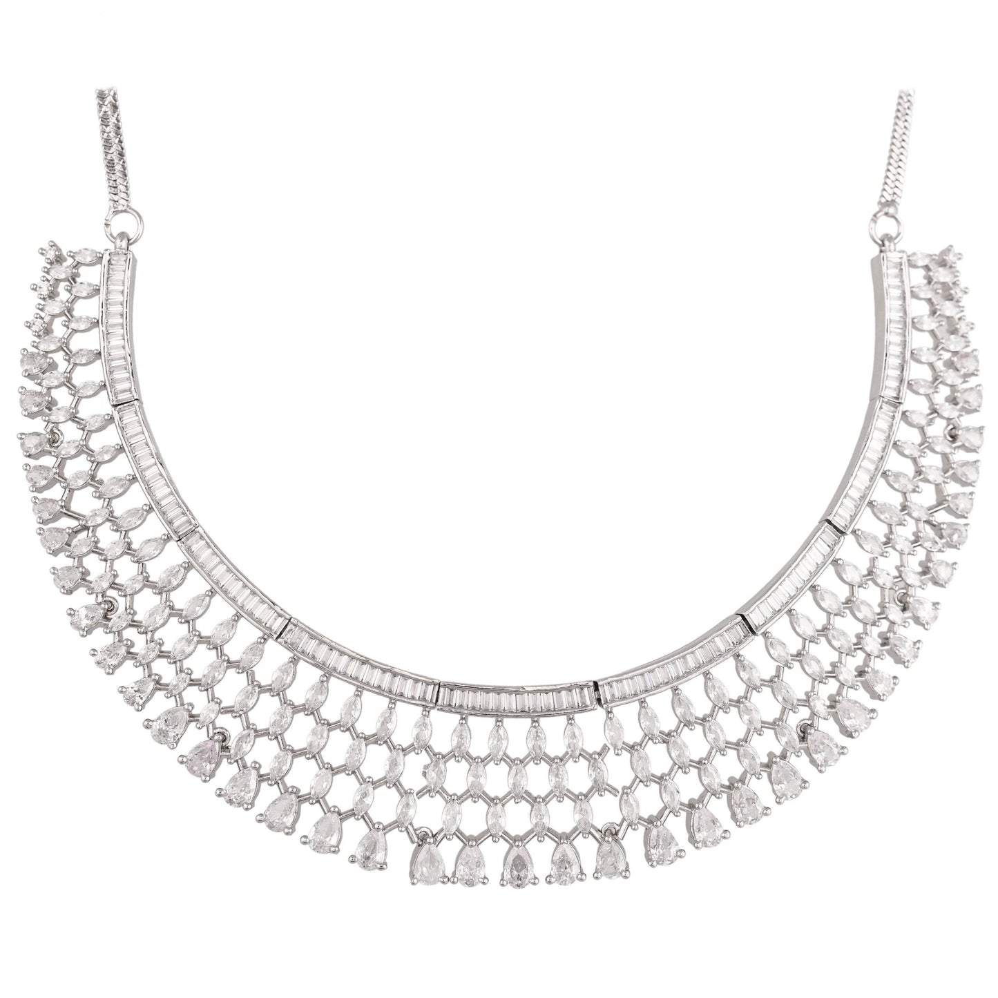 Dazzle in Style: CZ Necklace Set with Handcrafted Perfection T4 Jewels