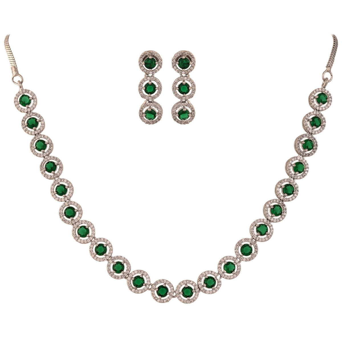 A Touch of Sparkle: Handcrafted CZ Necklace Set for Every Occasion T4 Jewels