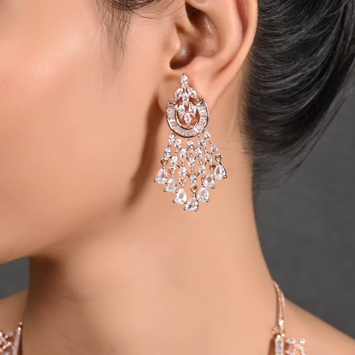 Unleash your Inner Diva with this Handcrafted CZ Necklace Set T4 Jewels
