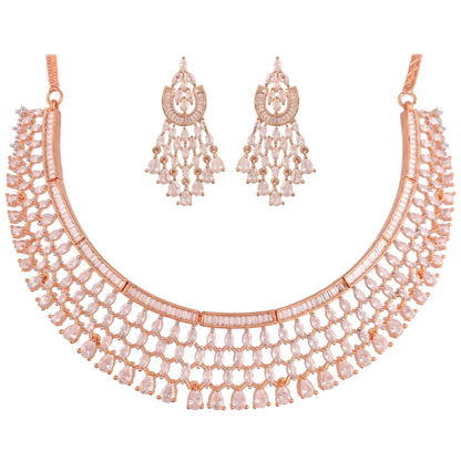 Unleash your Inner Diva with this Handcrafted CZ Necklace Set T4 Jewels