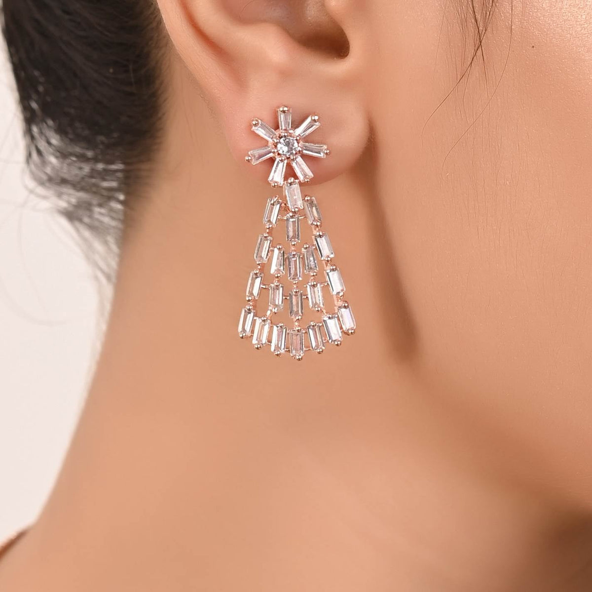 Unrivalled Beauty: Handcrafted CZ Necklace Set for Women who Love to Shine T4 Jewels