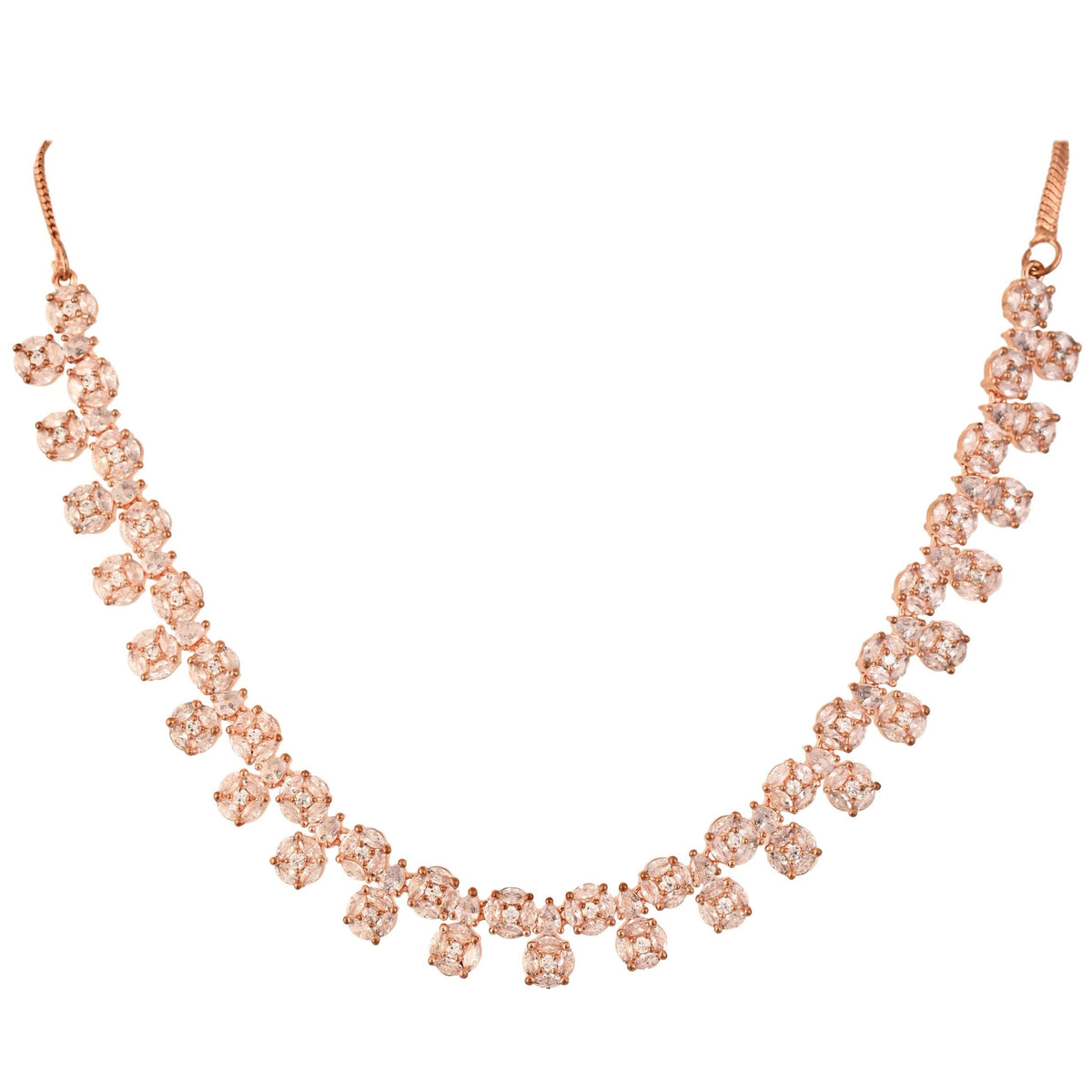 Make a Statement with this Handcrafted CZ Necklace Set T4 Jewels