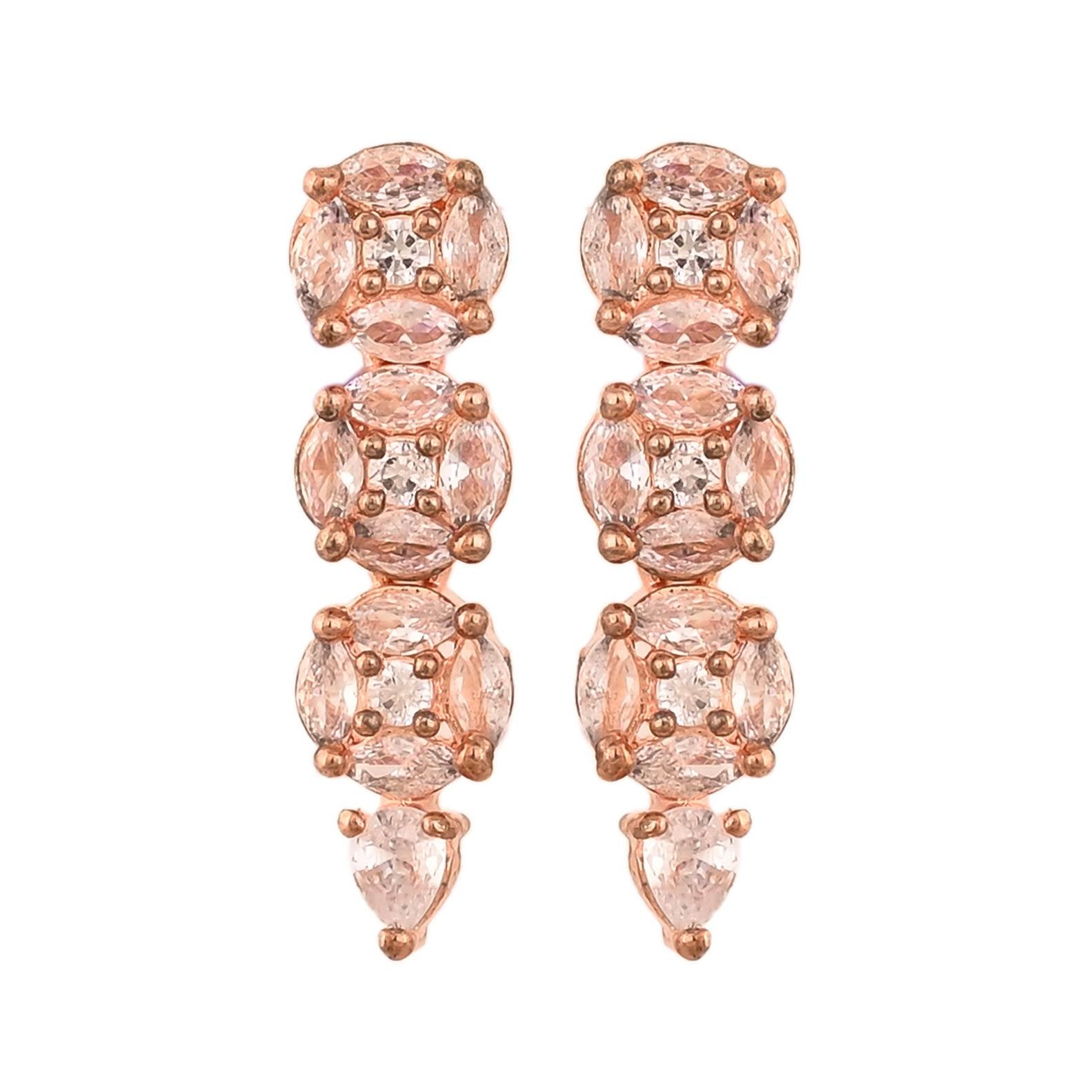 Make a Statement with this Handcrafted CZ Necklace Set T4 Jewels