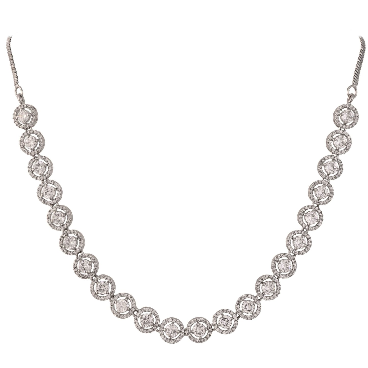 Uniquely Designed CZ Necklace Set, Handcrafted for You T4 Jewels