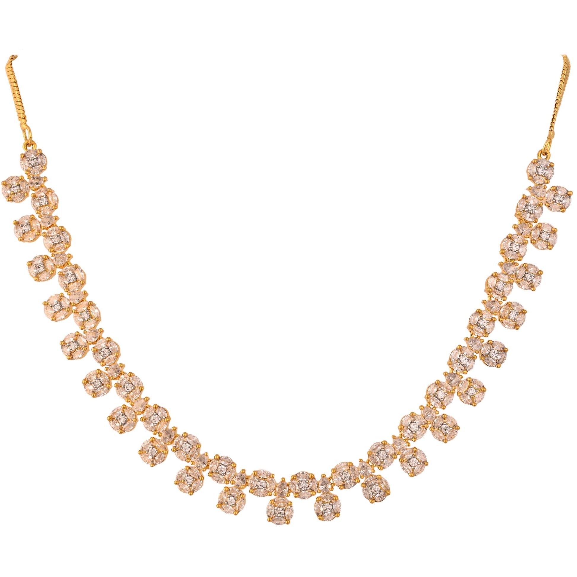 Sophisticated and Chic: Handcrafted CZ Necklace Set for Women T4 Jewels