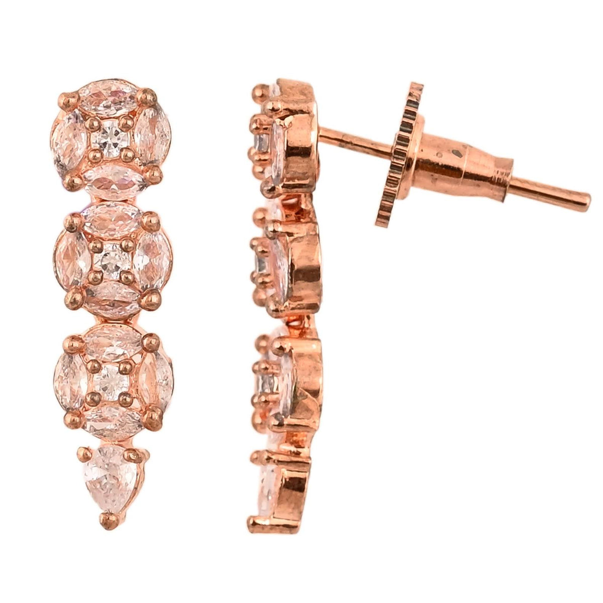 Make a Statement with this Handcrafted CZ Necklace Set T4 Jewels