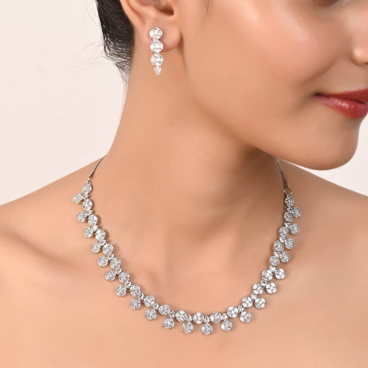 Handcrafted CZ Necklace Set: A Timeless Addition to Your Jewelry Collection