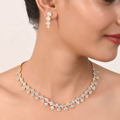 Sophisticated and Chic: Handcrafted CZ Necklace Set for Women T4 Jewels
