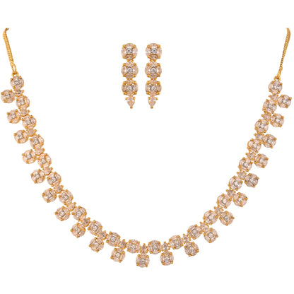 Sophisticated and Chic: Handcrafted CZ Necklace Set for Women T4 Jewels