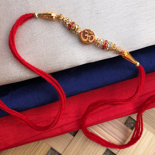 T4 Jewels Om Symbol Designer Rakhi 🏵️For Brothers 🤝– SR46