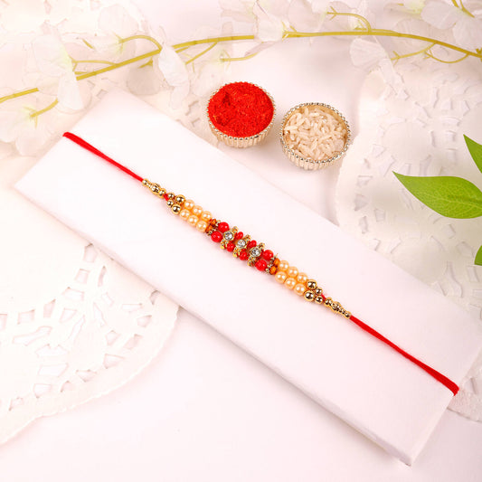T4 Jewels Elegan Rakhi with Golden Work😍 | Handmade Rakhi for Brother – Rakshabandhan Special - SR61