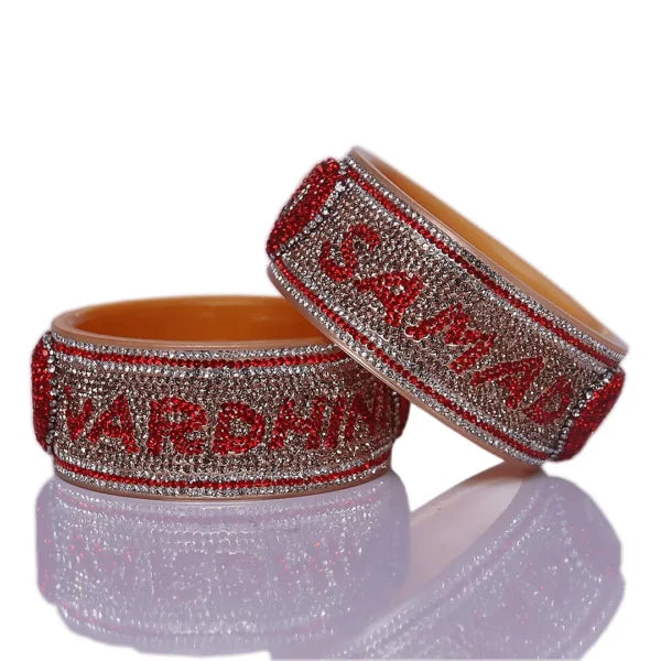 Beautiful Personalised Name Bangle Pair (Pack of 2)