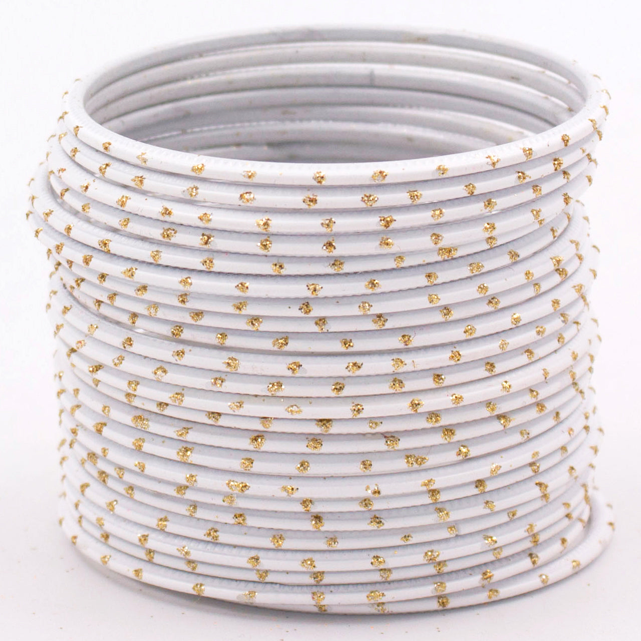 Set of 24 Plain Matte Textured Metal Bangles By T4 Jewels