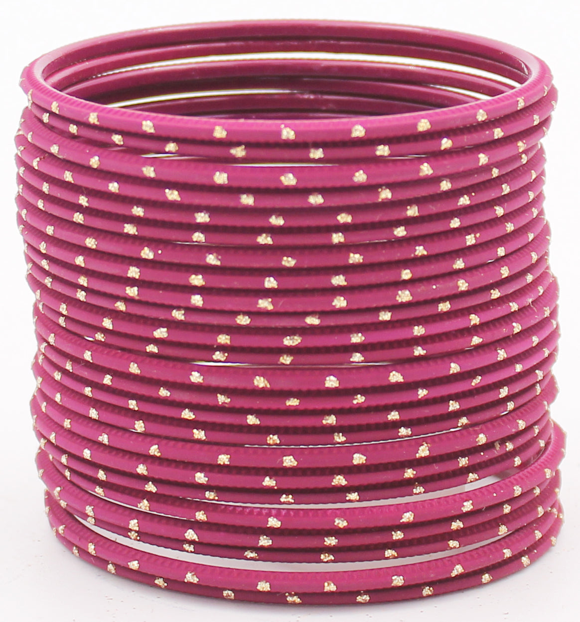 Set of 24 Plain Matte Textured Metal Bangles By T4 Jewels