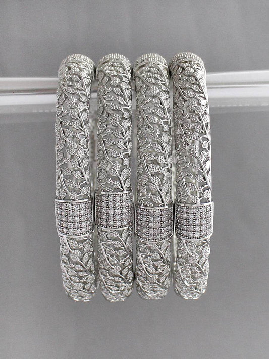Vishali Bangle Set Silver Bangles T4 Jewels