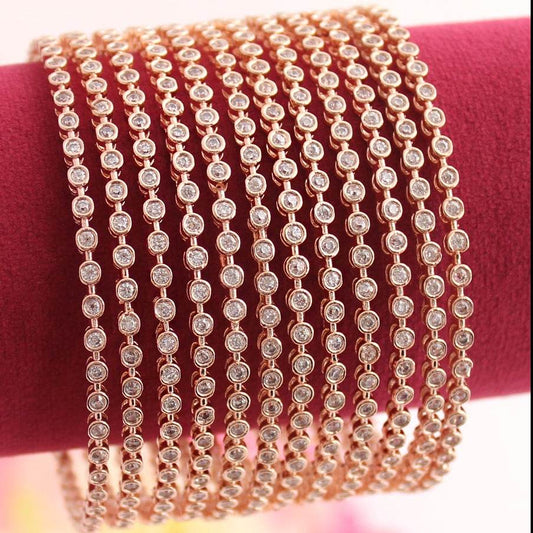Alvira Bangle Set Rose Gold Bangles T4 Jewels
