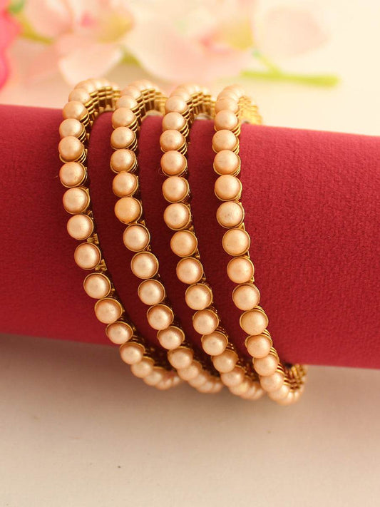 Nitya Bangle Set Rose Gold Bangles T4 Jewels