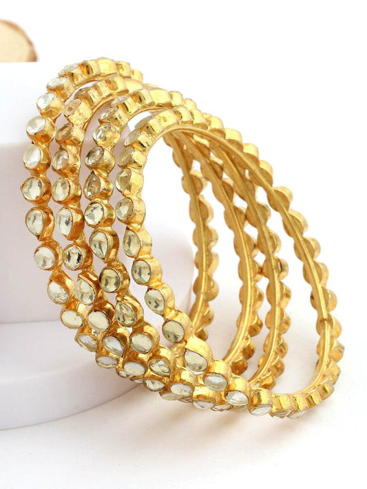 Suniti Bangle Set Golden 2.4 Bangles T4 Jewels