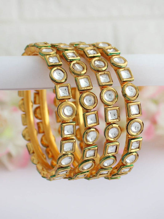 Shibani Bangle Set White Bangles T4 Jewels