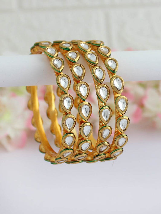 Sneha Bangle Set White Bangles T4 Jewels