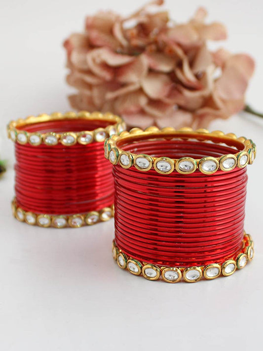 Siddhi Bangle Set Red Bangles T4 Jewels