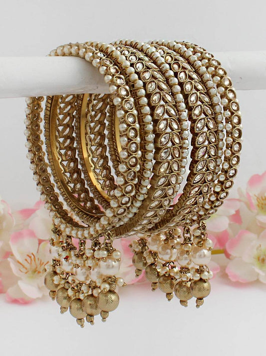 Ayanshi Bangle Set Gold Bangles T4 Jewels