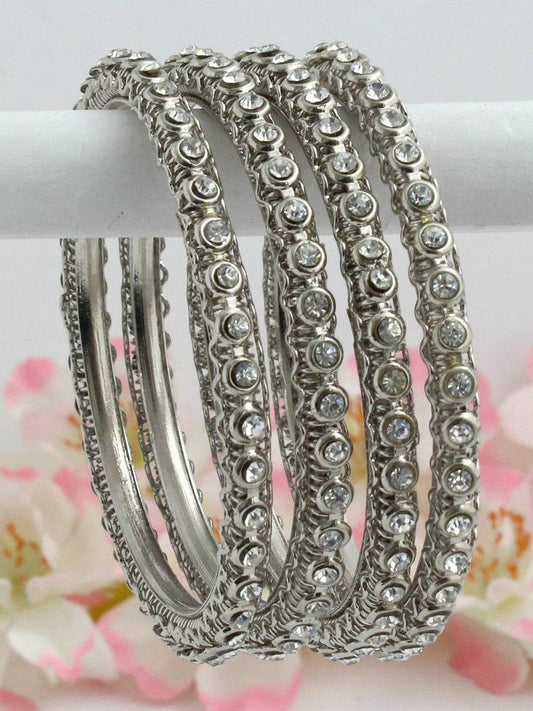 Saloni Bangle Set Silver 2.4 Bangles T4 Jewels