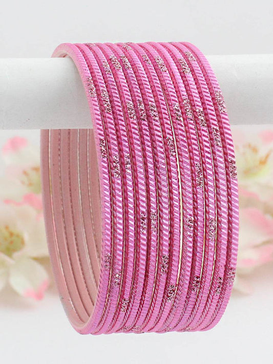 Yukti Bangle Set Pink Bangles T4 Jewels