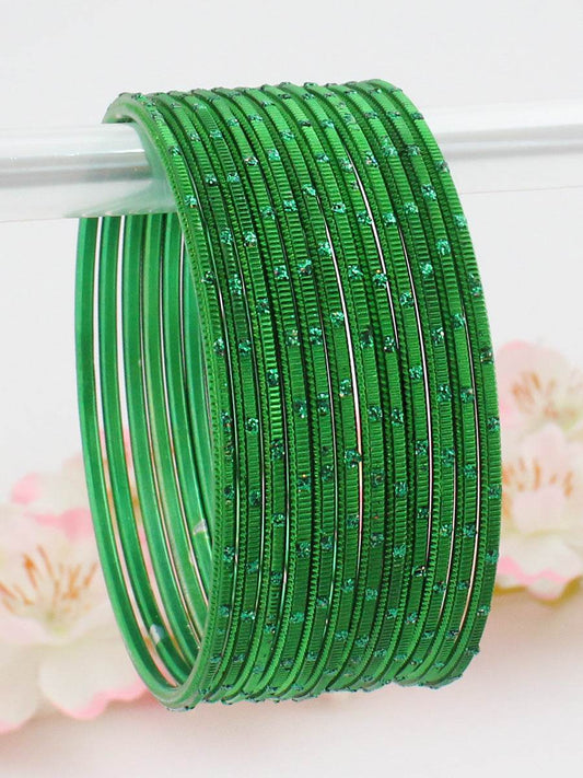 Pia Bangle Set Green Bangles T4 Jewels