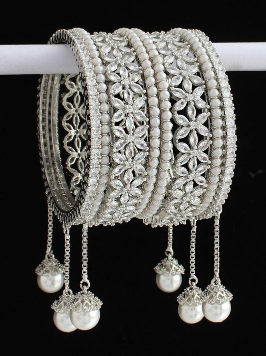 Adaa Bangle Set Silver 2.4 Bangles T4 Jewels