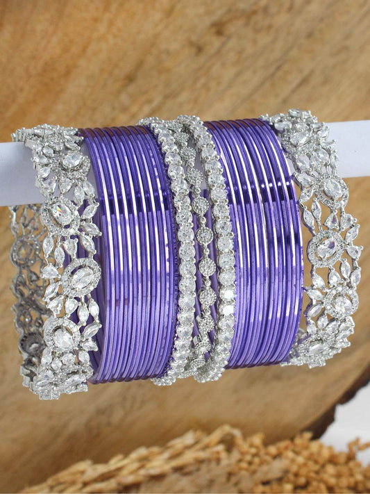 Ira Bangle Set Purple 2.8 Bangles T4 Jewels
